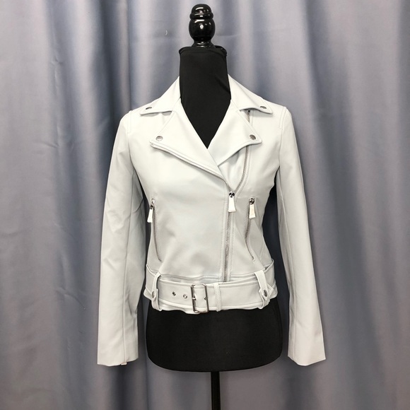 Club Monaco-Blue blazer moto zipper jacket - Picture 2 of 9